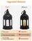 Mini Lantern with Flickering LED Candles,Vintage Black Decorative Hanging Candle Lanterns for Halloween,Wedding Decorations,Christmas,Table Centerpiece,Battery Included(Set of 6)